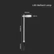 V-TAC LED 7W leszúrható kerti lámpa - IP65 - fehér - 4000K - 6837