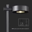 V-TAC LED 7W leszúrható kerti lámpa - IP65 - fekete - 3000K - 6838