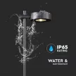 V-TAC LED 7W leszúrható kerti lámpa - IP65 - fekete - 4000K - 6839