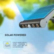 V-TAC 8W LED napelemes (SOLAR) mozgásérzékelős fali lámpa 120° 6400K fekete házas  - 6850