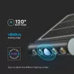 V-TAC 8W LED napelemes (SOLAR) mozgásérzékelős fali lámpa 120° 6400K fekete házas  - 6850