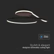 V-TAC LED dizájn lámpa - dimmelhető - 54W 4000K - fekete - 6923