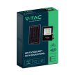V-TAC 6W LED napelemes (SOLAR) reflektor távirányítóval 120° 4000K fekete házas  - 6965