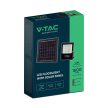 V-TAC 16W LED napelemes (SOLAR) reflektor távirányítóval 120° 6400K fekete házas  - 6968