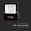 V-TAC 16W LED napelemes (SOLAR) reflektor távirányítóval 120° 4000K fekete házas  - 6969