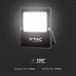 V-TAC 16W LED napelemes (SOLAR) reflektor távirányítóval 120° 4000K fekete házas  - 6969