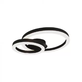   V-TAC 20W LED dizájn mennyezeti lámpa - fekete - 3000K - 7000