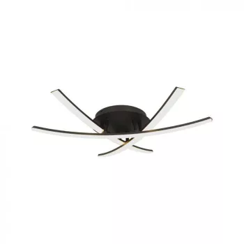 V-TAC 20W LED mennyezeti lámpa - fekete - 3000K - 7005