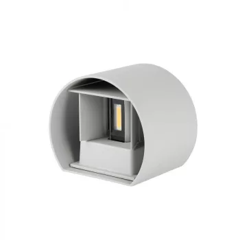   V-TAC 6W led fali lámpatest kerek, szürke 4000K - IP65 - 7092