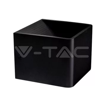   V-TAC 5W led fali lámpatest szögletes IP20 4000K - fekete - 7094