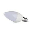V-TAC LED izzó  csomag (2 db) E14 C37 5.5W 200° 6400K gyertya - 7293