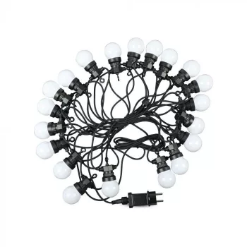   V-TAC 20 x 0.5W LED Fényfüzér 10m 20 izzó EU 6000K - 7440