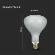 V-TAC Dimmelhető opál LED izzó filament COG  E27 R125 8W 6500K - 7468