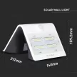 V-TAC LED Napelemes (Solar) fali lámpa 3W 3000K-4000K - 7523