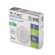 V-TAC 9W led fali lámpatest kerek, fehér 3000K - IP65 - 7526