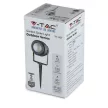 V-TAC LED 12W leszúrható kerti lámpa - fekete - ZÖLD - 7546