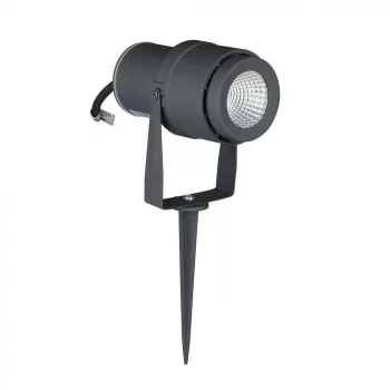   V-TAC LED 12W leszúrható kerti lámpa - szürke - ZÖLD - 7552
