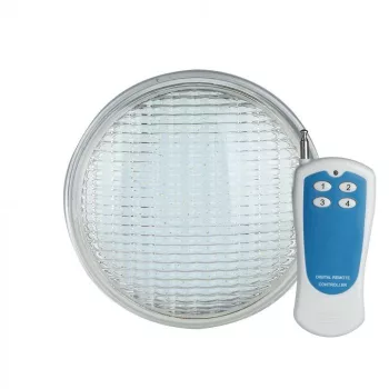   V-TAC LED spotlámpa medence lámpa  távirányítóval PAR56 12W 12V 120° RGB IP68 kör - 7562