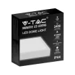 V-TAC LED mennyezeti lámpatest, fehér 24W 6400K IP44 - 7629