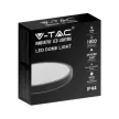 V-TAC LED mennyezeti lámpatest, fekete 18W 3000K IP44 - 7633