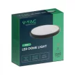 V-TAC LED mennyezeti lámpatest, fekete 18W 6400K IP44 - 76351
