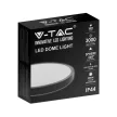 V-TAC LED mennyezeti lámpatest, fekete 30W 6400K IP44 - 7641