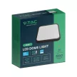 V-TAC LED mennyezeti lámpatest - fekete, négyzet alakú - 48W 3000K IP44 (SAMSUNG CHIP) - 76481-24