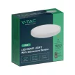 V-TAC LED mennyezeti lámpa 18W 3000K IP44 mikrohullámú mozgásérzékelővel, fehér, kör - 76591