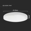 V-TAC LED mennyezeti lámpa 18W 3000K IP44 Mikrohullámú mozgásérzékelővel, Fehér, Kör - 7659