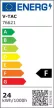 V-TAC LED mennyezeti lámpa távirányítóval 24W 3000K IP44 mikrohullámú mozgásérzékelővel, fehér, kör - 76621