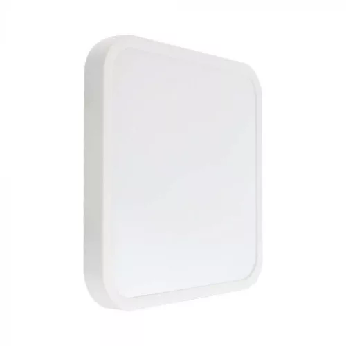 V-TAC LED mennyezeti lámpa 18W 4000K IP44 (SAMSUNG CHIP) Mikrohullámú mozgásérzékelővel, Fehér, Négyzet - 76661-24