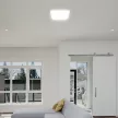 V-TAC LED mennyezeti lámpa 18W 4000K IP44 (SAMSUNG CHIP) Mikrohullámú mozgásérzékelővel, Fehér, Négyzet - 76661-24