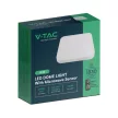 V-TAC LED mennyezeti lámpa 18W 4000K IP44 (SAMSUNG CHIP) Mikrohullámú mozgásérzékelővel, Fehér, Négyzet - 76661-24