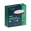 V-TAC LED mennyezeti lámpatest 18W 4000K IP44 (SAMSUNG CHIP) mikrohullámú mozgásérzékelővel, fekete, kör - 76691-24