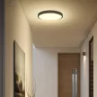 V-TAC LED mennyezeti lámpa távirányítóval 18W 4000K IP44 mikrohullámú mozgásérzékelővel, fekete, kör - 76691