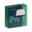 V-TAC LED mennyezeti lámpa 18W 4000K IP44 (SAMSUNG CHIP) Mikrohullámú mozgásérzékelővel, Fekete, Négyzet - 76721-24
