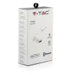 V-TAC Bluetooth-os fülhallgató 55mAh fehér - 7705