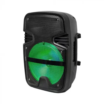   V-TAC 15W Tölthető party hangfal, vezetékes mikrofon, RF távirányítás, bluetooth RGB 8 inch - 7735