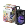 V-TAC 35W Tölthető party hangfal, vezetékes mikrofon, RF táviránytás, bluetooth RGB 12 inch - 7737