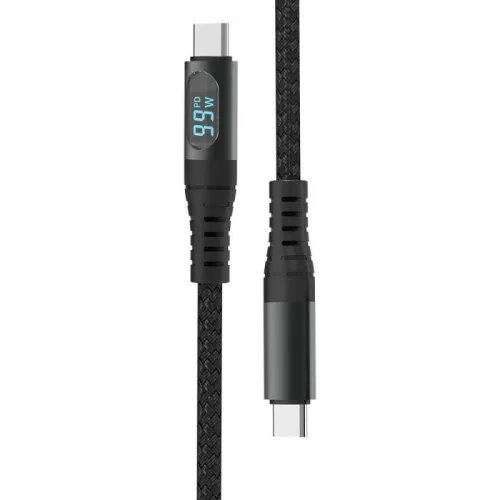 V-TAC 1M C-C Típusú USB kábel fekete - 7746