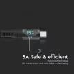 V-TAC 1M C-C Típusú USB kábel fekete - 7746
