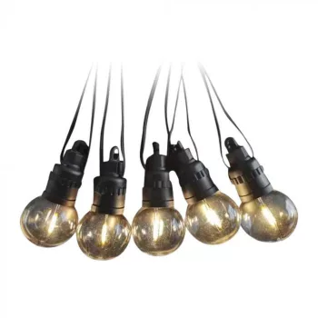   V-TAC Napelemes (solar) Fényfüzér 12M - 10x0.5W 3000K gömb  - 7804