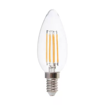   V-TAC Átlátszó LED izzó filament COG  E14 C35 5.5W 4000K gyertya dimmelhető - 7807