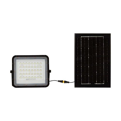 V-TAC 10W LED napelemes (SOLAR) reflektor távirányítóval 120° 4000K fekete házas  - 7824