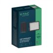 V-TAC 15W LED napelemes (SOLAR) reflektor távirányítóval 120° 4000K fekete házas  - 7826