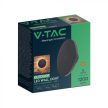 V-TAC 12W led indirekt fali lámpatest kerek, fekete, dimmelhető, 3 az 1-ben - IP65 - 7853