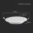 V-TAC Süllyeszthető kör alakú MINI LED panel 3W 3000K - 7855