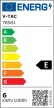 V-TAC Süllyeszthető kör alakú MINI LED panel 6W 3000K (SAMSUNG CHIP) - 78581