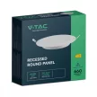 V-TAC Süllyeszthető kör alakú MINI LED panel 6W 3000K - 7858