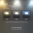 V-TAC Süllyeszthető kör alakú  MINI LED panel 12W CCT 3in1 (Cree Chip) - 78616